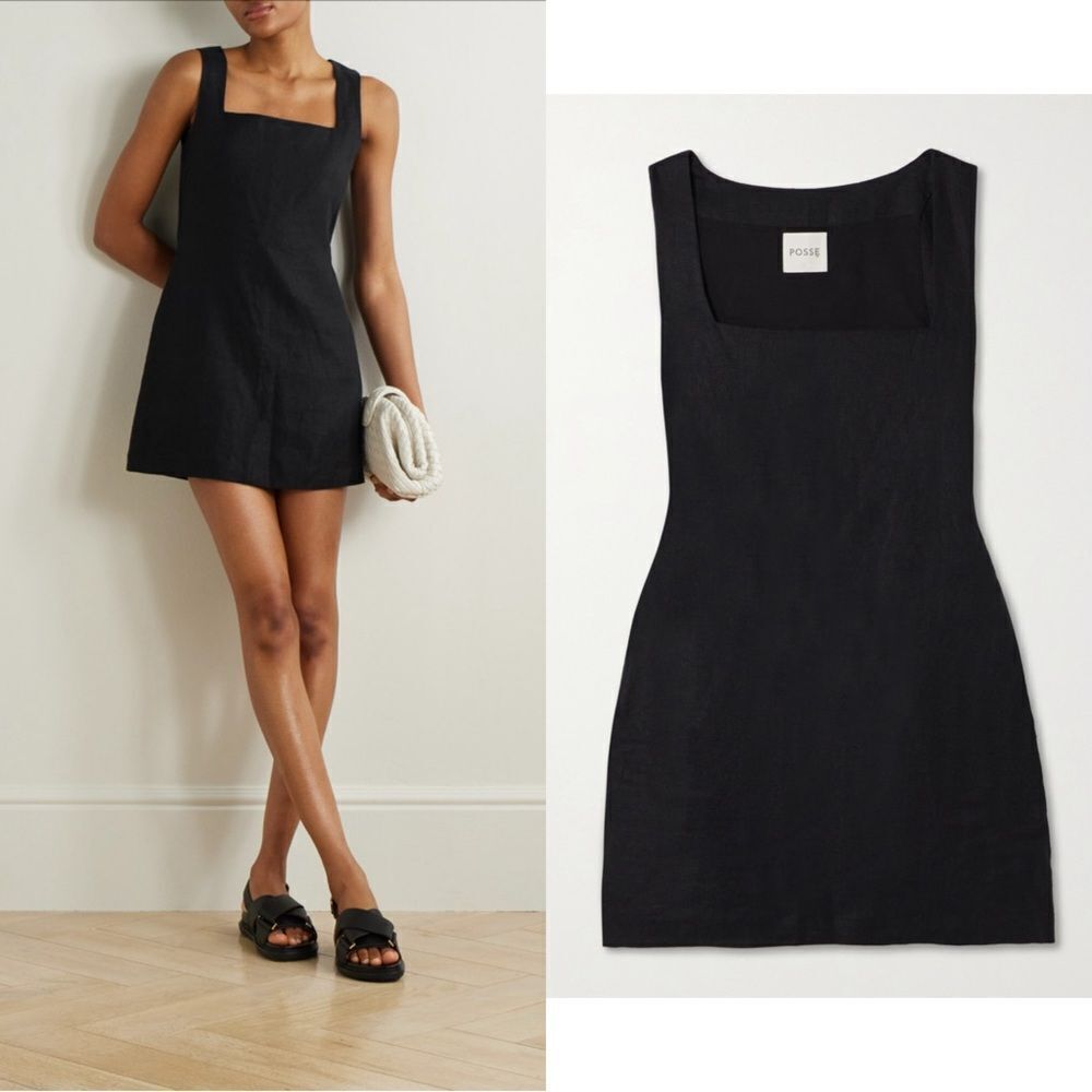NWT POSSE Alice Linen mini dress
